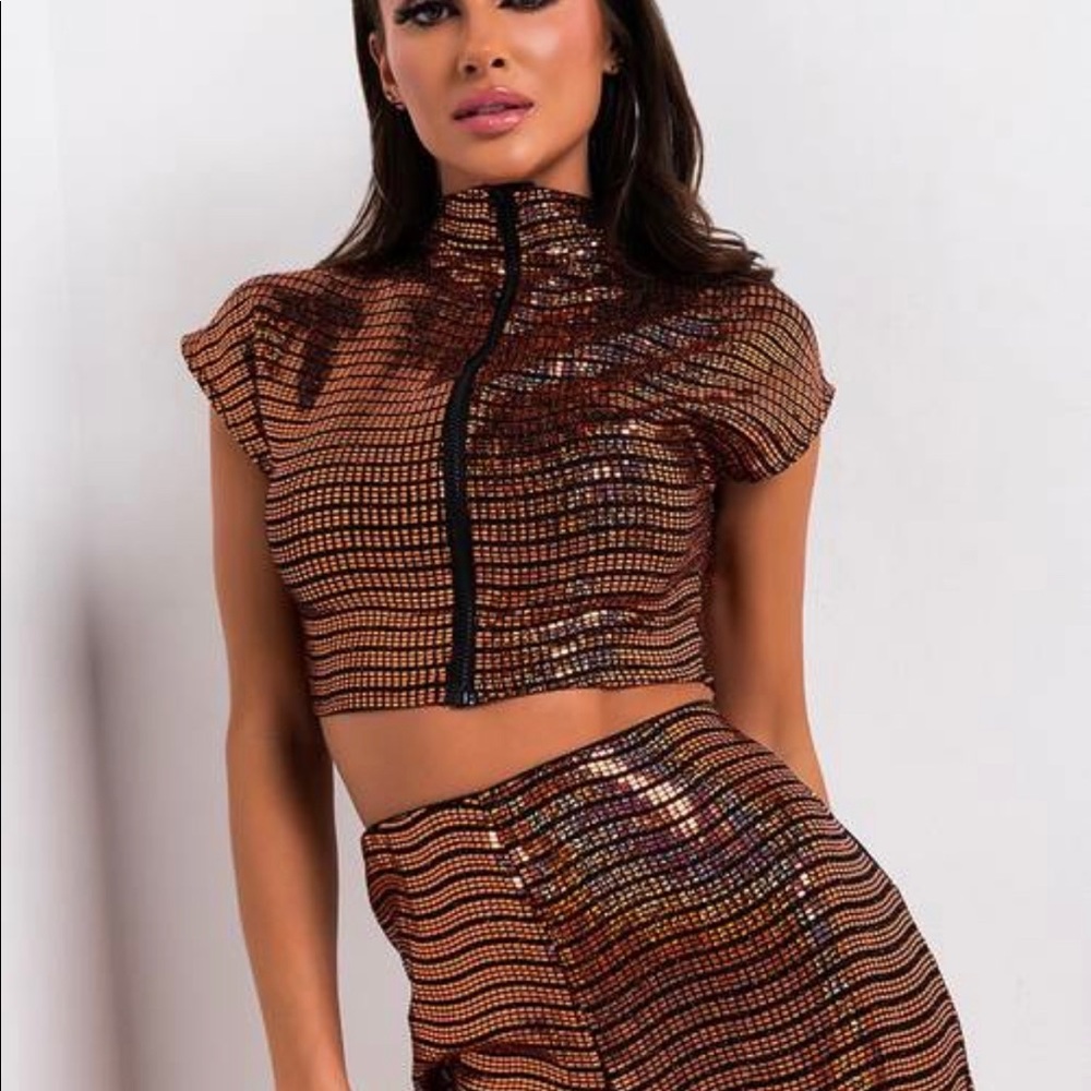 Crop Sequin Top